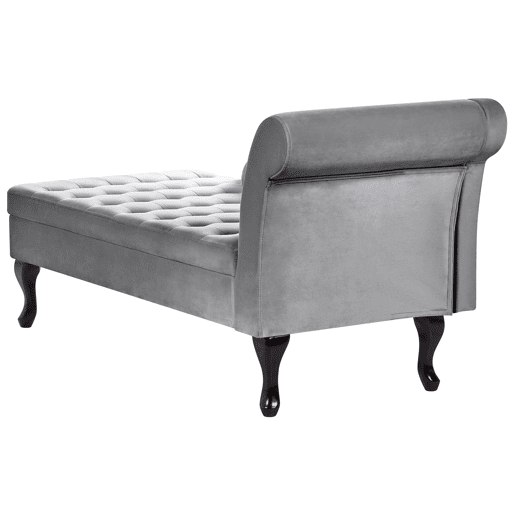 Beliani Chaise longue à direita Veludo PESSAC