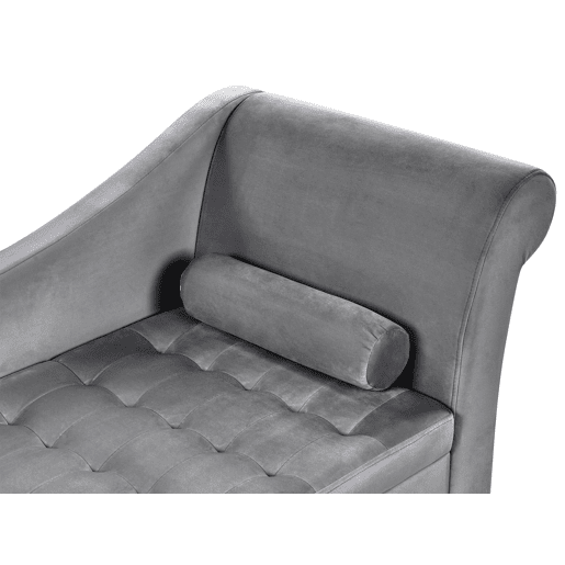 Beliani Chaise longue à direita Veludo PESSAC