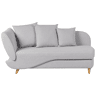 Beliani Chaise longue à esquerda Linho sintético MERI