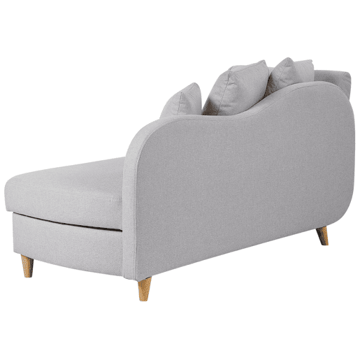 Beliani Chaise longue à esquerda Linho sintético MERI Beliani Chaise longue à esquerda Linho sintético MERI