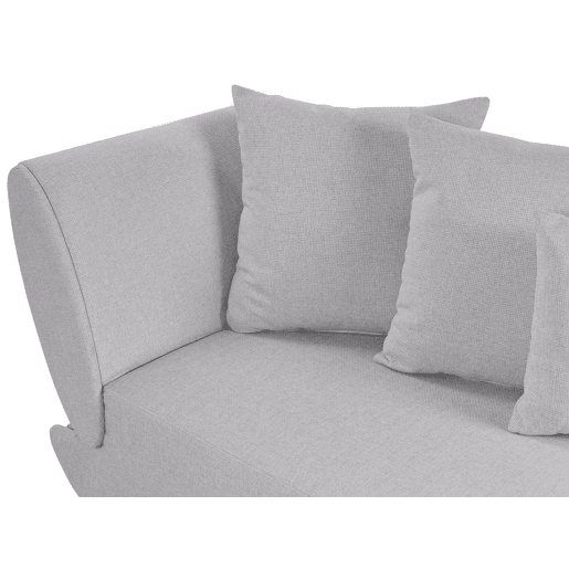 Beliani Chaise longue à esquerda Linho sintético MERI Beliani Chaise longue à esquerda Linho sintético MERI