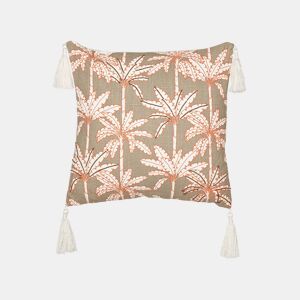 Almofada decorativa MELOBESIA Algodão 45 x 45 cm Creme Padrão de plantas