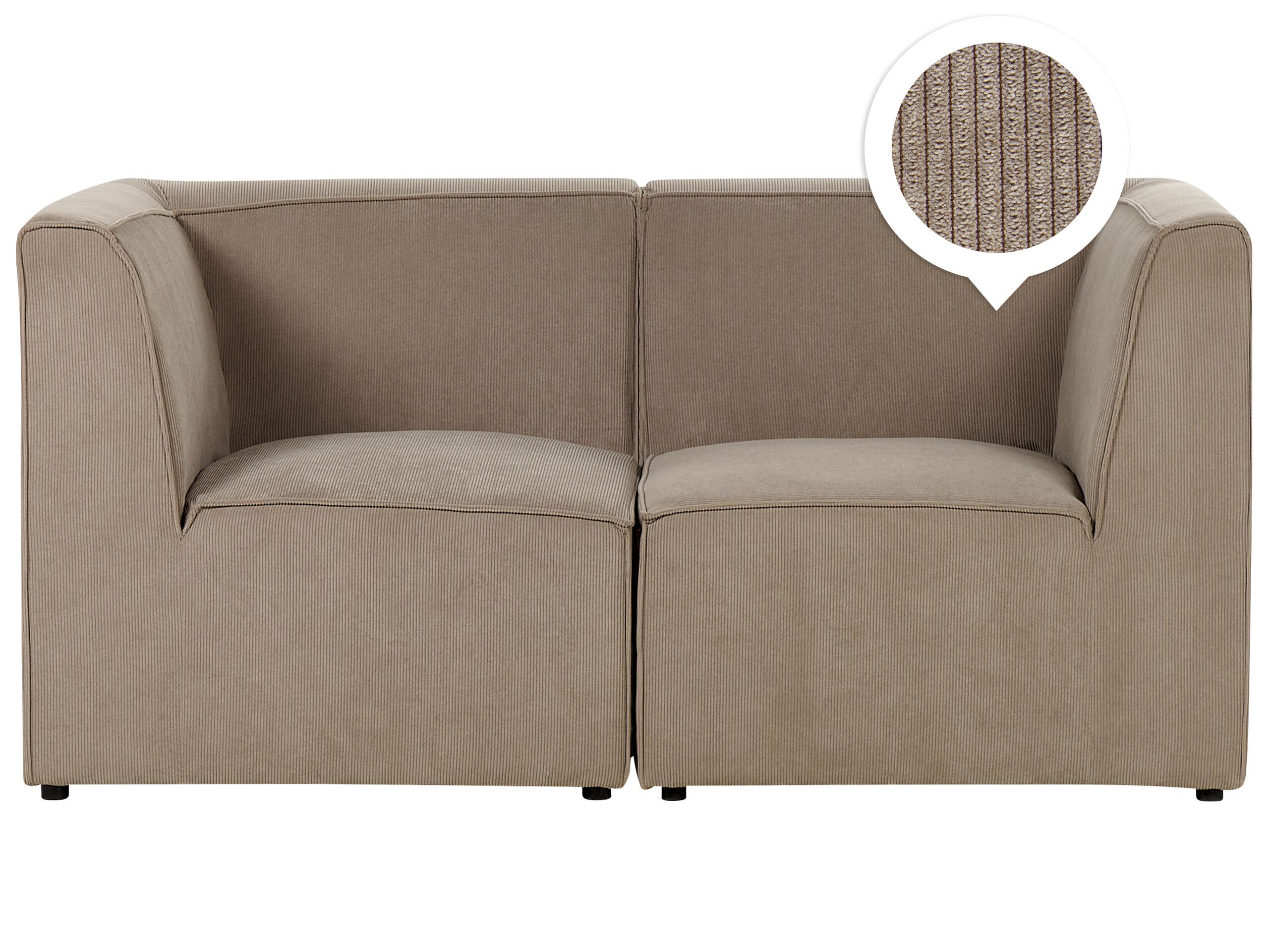 Beliani Sofá de 2 plazas Pana LEMVIG Gris Oscuro