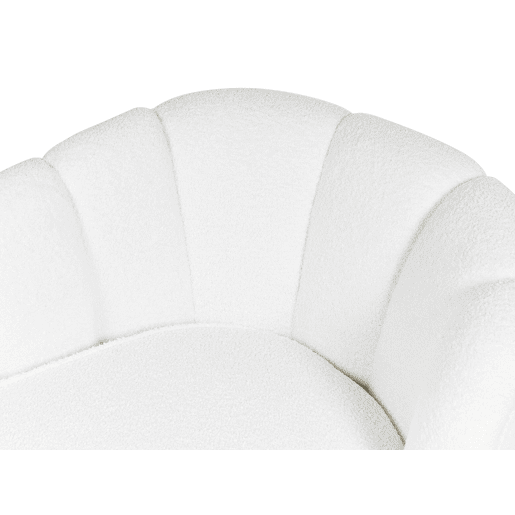 Chaise longue à direita ALLIER Bouclé Branco creme