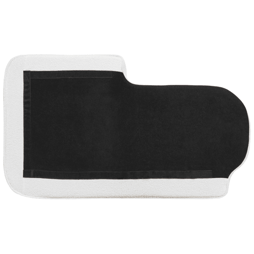 Chaise longue à direita ALLIER Bouclé Branco creme