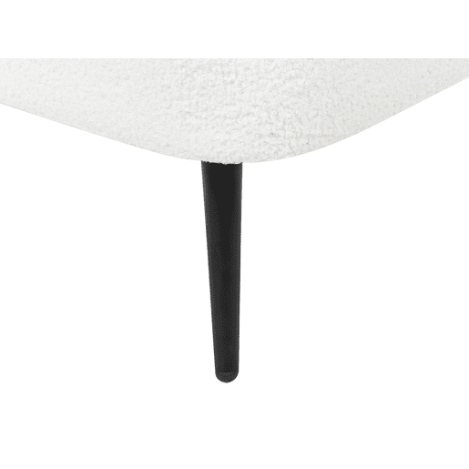 Chaise longue à direita ALLIER Bouclé Branco creme