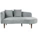 Beliani Chaise longue izquierdo Terciopelo CHAUMONT Beliani Chaise longue izquierdo Terciopelo CHAUMONT Gris Claro