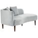 Beliani Chaise longue izquierdo Terciopelo CHAUMONT Beliani Chaise longue izquierdo Terciopelo CHAUMONT Gris Claro