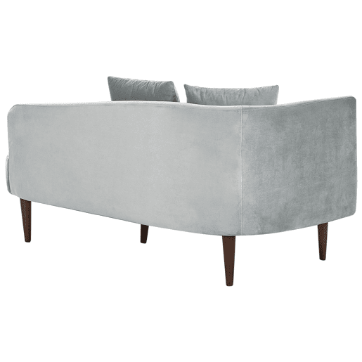 Chaise longue à esquerda CHAUMONT Veludo Cinzento claro Chaise longue à esquerda CHAUMONT Veludo Cinzento claro