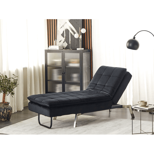 Beliani Chaise longue Veludo LOIRET