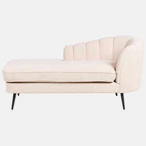 Chaise longue à direita ALLIER Bouclé Creme claro