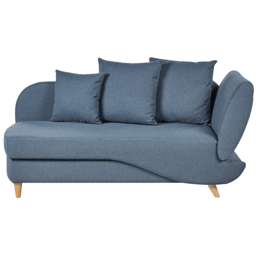 Beliani Chaise longue à direita Linho sintético MERI Beliani Chaise longue à direita Linho sintético MERI