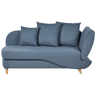 Beliani Chaise longue à direita Linho sintético MERI