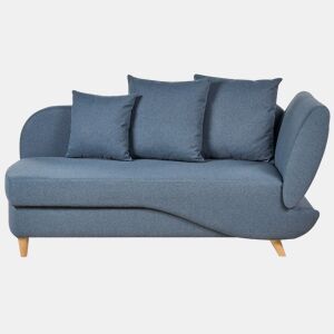 Beliani Chaise longue à direita Linho sintético MERI
