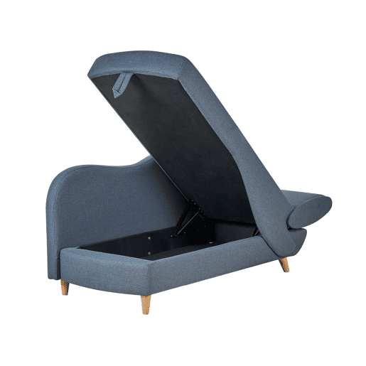 Beliani Chaise longue à direita Linho sintético MERI Beliani Chaise longue à direita Linho sintético MERI