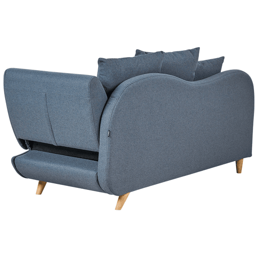 Beliani Chaise longue à direita Linho sintético MERI Beliani Chaise longue à direita Linho sintético MERI