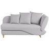 Beliani Chaise longue à direita Linho sintético MERI