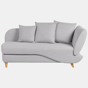 Beliani Chaise longue à direita Linho sintético MERI