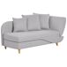 Beliani Chaise longue derecho Lino sintético MERI Beliani Chaise longue derecho Lino sintético MERI Gris Claro