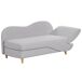 Beliani Chaise longue derecho Lino sintético MERI Beliani Chaise longue derecho Lino sintético MERI Gris Claro