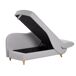 Beliani Chaise longue derecho Lino sintético MERI Beliani Chaise longue derecho Lino sintético MERI Gris Claro