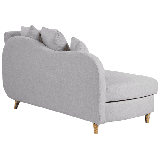Beliani Chaise longue à direita Linho sintético MERI