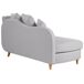 Beliani Chaise longue derecho Lino sintético MERI Beliani Chaise longue derecho Lino sintético MERI Gris Claro