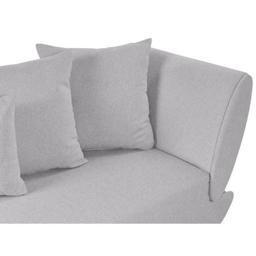 Beliani Chaise longue à direita Linho sintético MERI