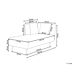 Beliani Chaise longue derecho Poliéster RIOM Beliani Chaise longue derecho Poliéster RIOM Crema