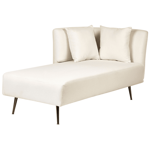 Beliani Chaise longue à direita Poliéster RIOM