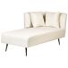 Beliani Chaise longue derecho Poliéster RIOM Beliani Chaise longue derecho Poliéster RIOM Crema