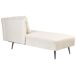 Beliani Chaise longue derecho Poliéster RIOM Beliani Chaise longue derecho Poliéster RIOM Crema