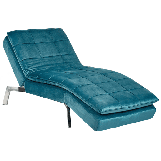 Beliani Chaise longue Veludo LOIRET Beliani Chaise longue Veludo LOIRET