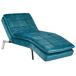 Beliani Chaise longue Terciopelo LOIRET Beliani Chaise longue Terciopelo LOIRET Azul/ Verde
