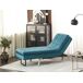 Beliani Chaise longue Terciopelo LOIRET Beliani Chaise longue Terciopelo LOIRET Azul/ Verde