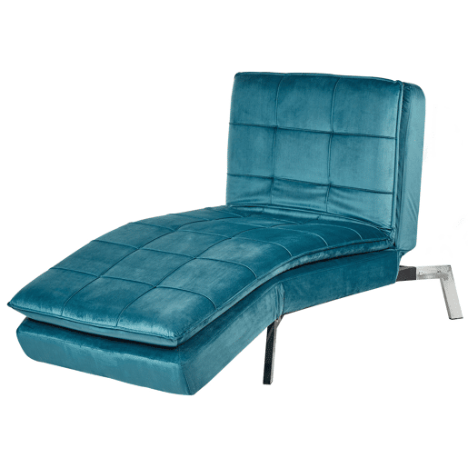 Beliani Chaise longue Veludo LOIRET Beliani Chaise longue Veludo LOIRET