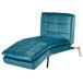 Beliani Chaise longue Terciopelo LOIRET Beliani Chaise longue Terciopelo LOIRET Azul/ Verde