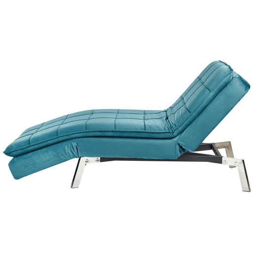 Beliani Chaise longue Veludo LOIRET Beliani Chaise longue Veludo LOIRET