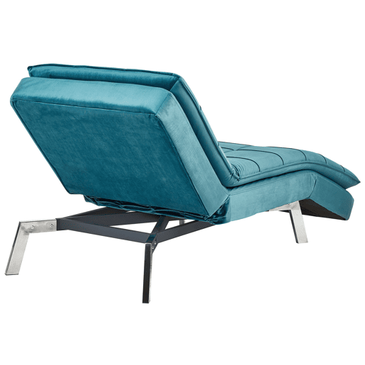 Beliani Chaise longue Veludo LOIRET Beliani Chaise longue Veludo LOIRET