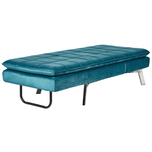 Beliani Chaise longue Veludo LOIRET Beliani Chaise longue Veludo LOIRET