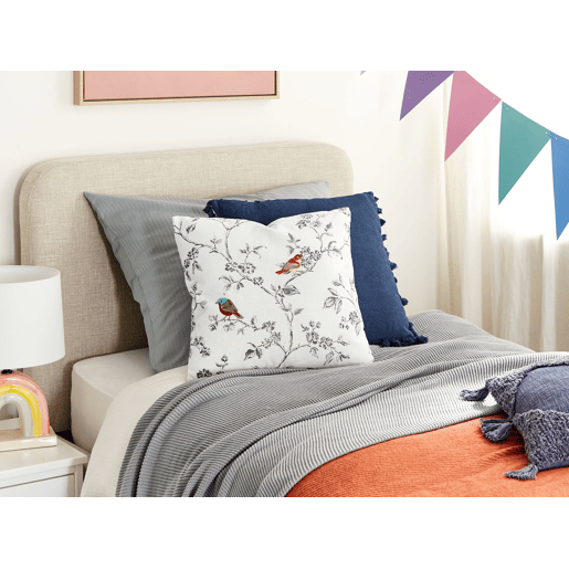 Almofada decorativa DILLENIA Algodão 45 x 45 cm Branco