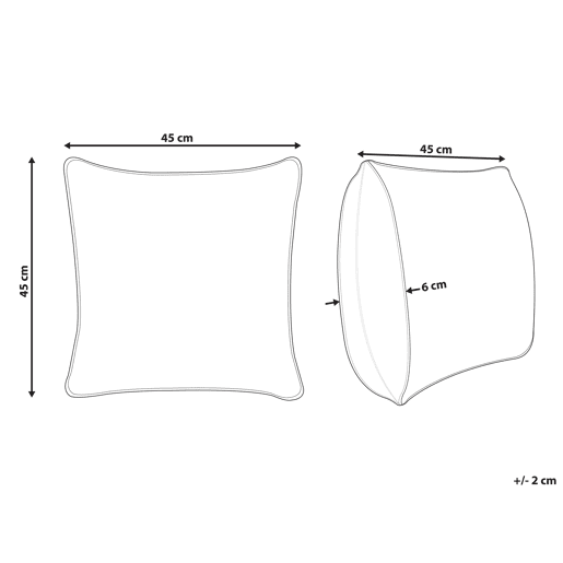 Almofada decorativa DILLENIA Algodão 45 x 45 cm Branco