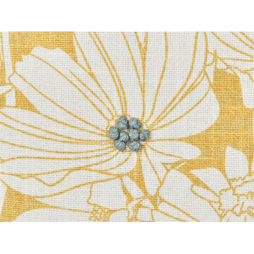 Conjunto de 2 almofadas decorativas SCIRPUS Algodão 45 x 45 cm Amarelo Padrão floral
