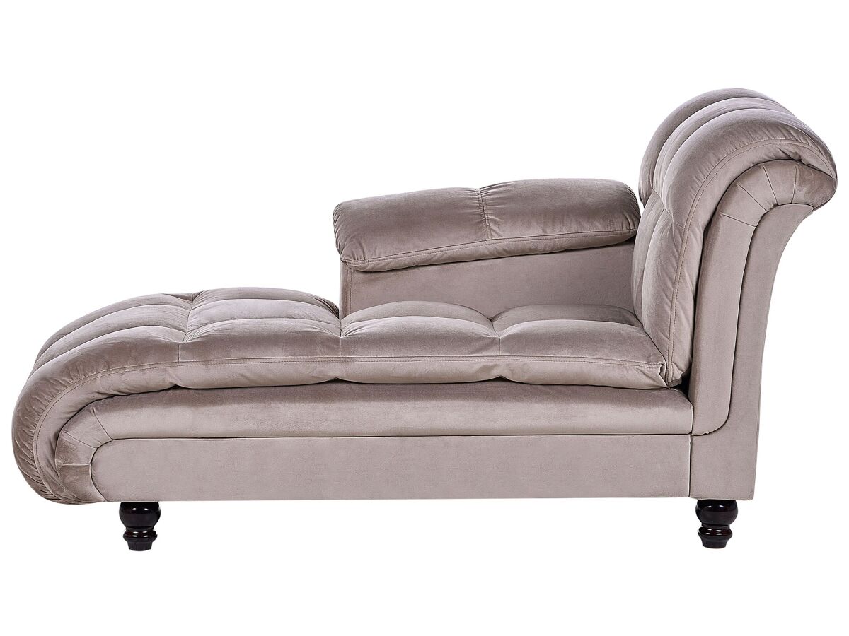 Beliani Chaise longue derecho Poliéster LORMONT