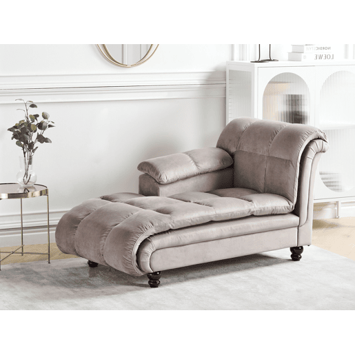 Beliani Chaise longue à direita Poliéster LORMONT