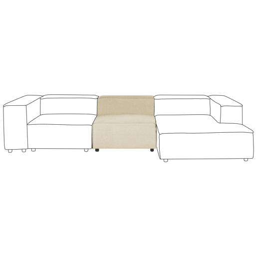 Poltrona modular APRICA Linho sintético Creme