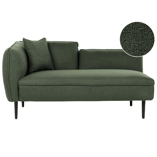 Beliani Chaise longue à esquerda Bouclé CHEVANNES