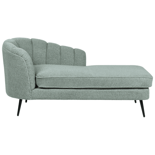 Chaise longue à esquerda ALLIER Bouclé Verde Chaise longue à esquerda ALLIER Bouclé Verde
