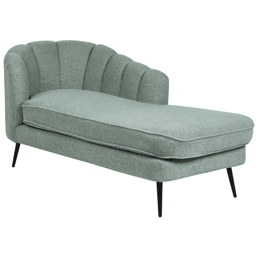 Chaise longue à esquerda ALLIER Bouclé Verde Chaise longue à esquerda ALLIER Bouclé Verde