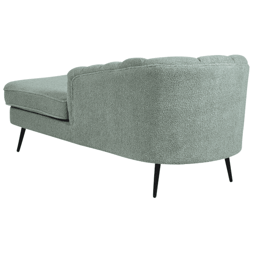 Chaise longue à esquerda ALLIER Bouclé Verde Chaise longue à esquerda ALLIER Bouclé Verde